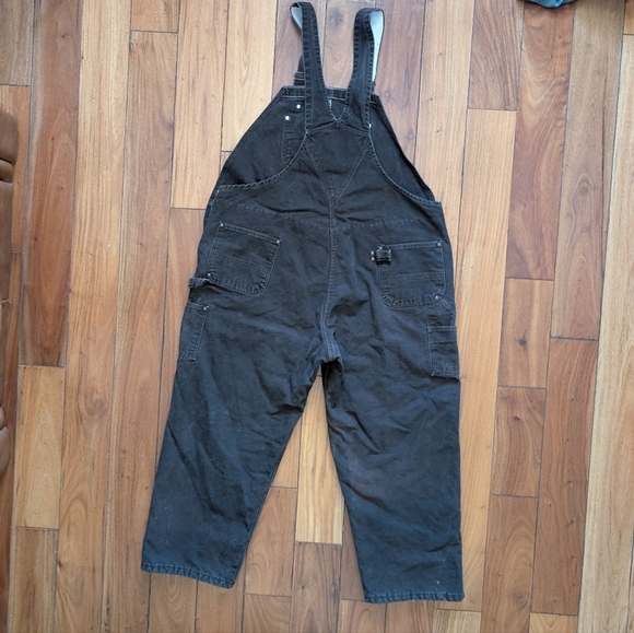 Carhartt Chocolate Canvas Overalls (50) - Picture 2 of 9